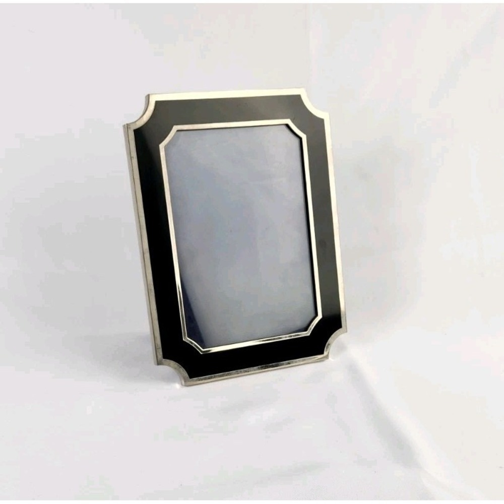 Martha Stewart Picture Metal Frame 5x7 Black‎ Silver Heavy, Quality Photograph